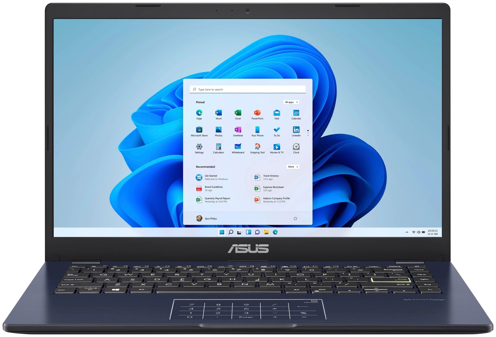 ASUS VivoBook Go, 14" FHD, N4500, 4GB RAM, 128GB eMMC, Win 11 Home