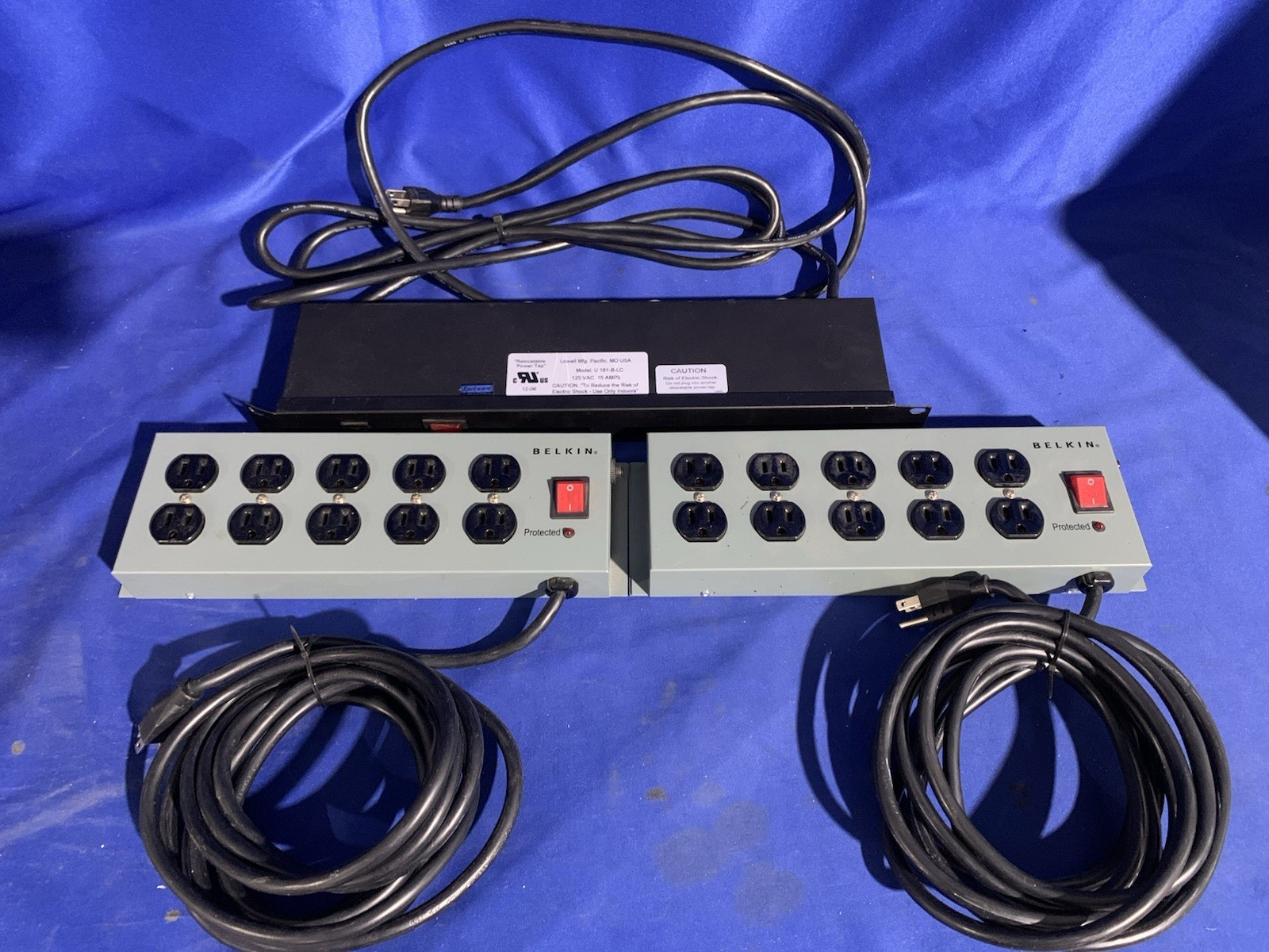 Belkin Lowell Power Strip Surge Protector Outlets Mixed Lot - All Power - Read