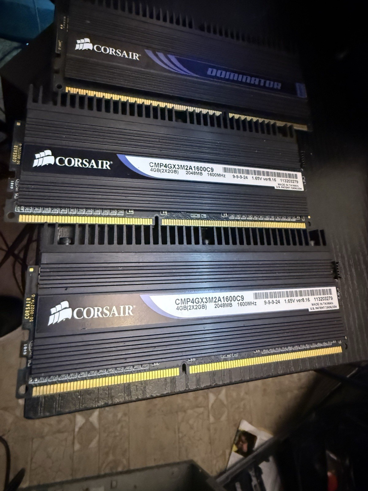 Corsair Dominator 4GBx3 (2x2GB) DDR3 1600MHz 240-Pin DIMM CMP4GX3M2A1600C9