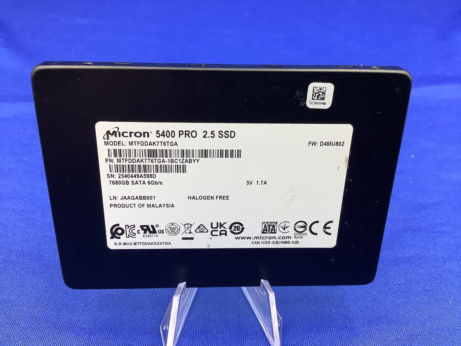 MICRON 5400 PRO 7.68TB SATA 6Gb/s 2.5" 7680GB SSD MTFDDAK7T6TGA