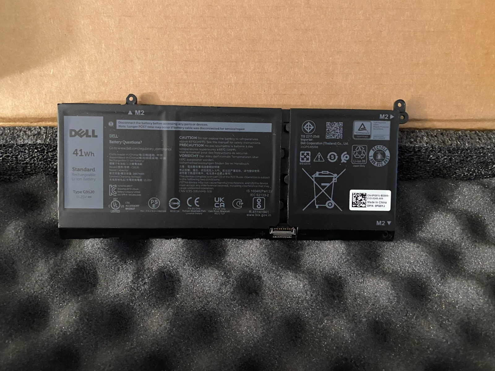 NEW Genuine 41Wh G91J0 Battery Latitude 3320 3330 3420 3520 Inspiron15 3510 3511