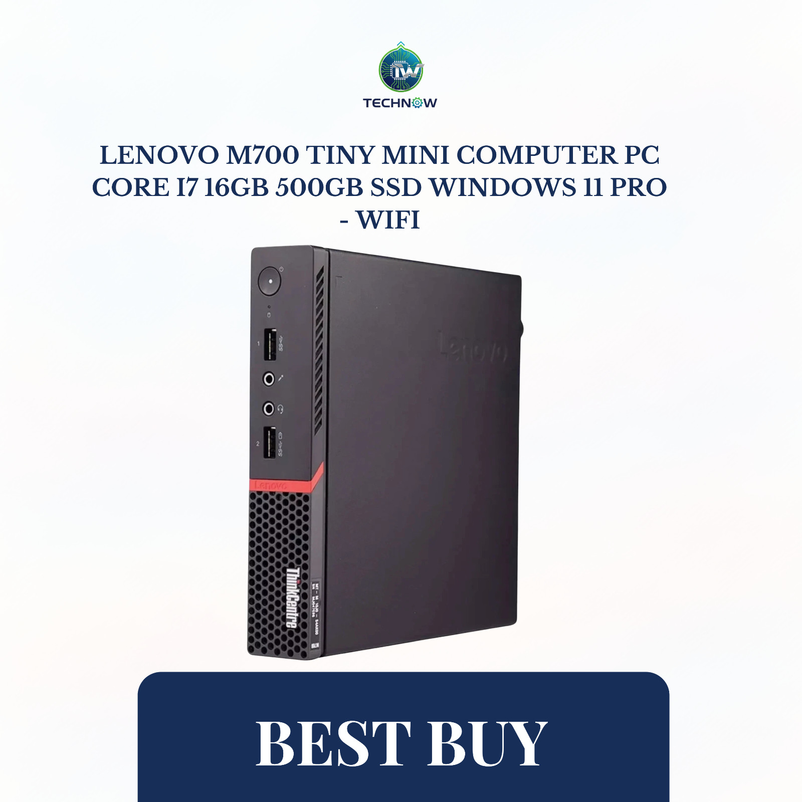 Lenovo M700 Tiny Mini Computer PC Core i7 16GB 500GB SSD Windows 11 Pro - WIFI