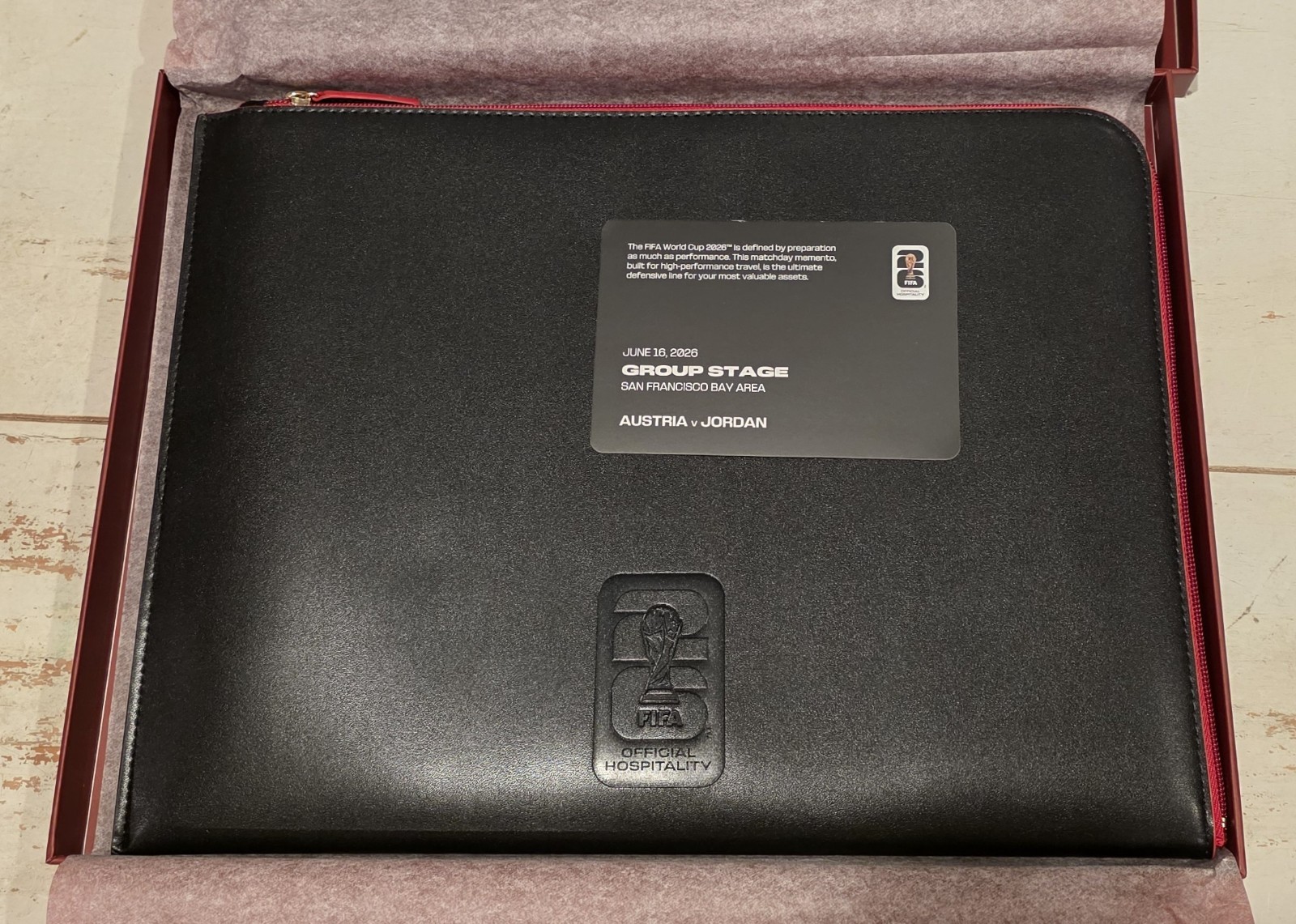 Official FIFA World Cup 2026 Hospitality Premium Laptop Sleeve Case Gift Box VIP