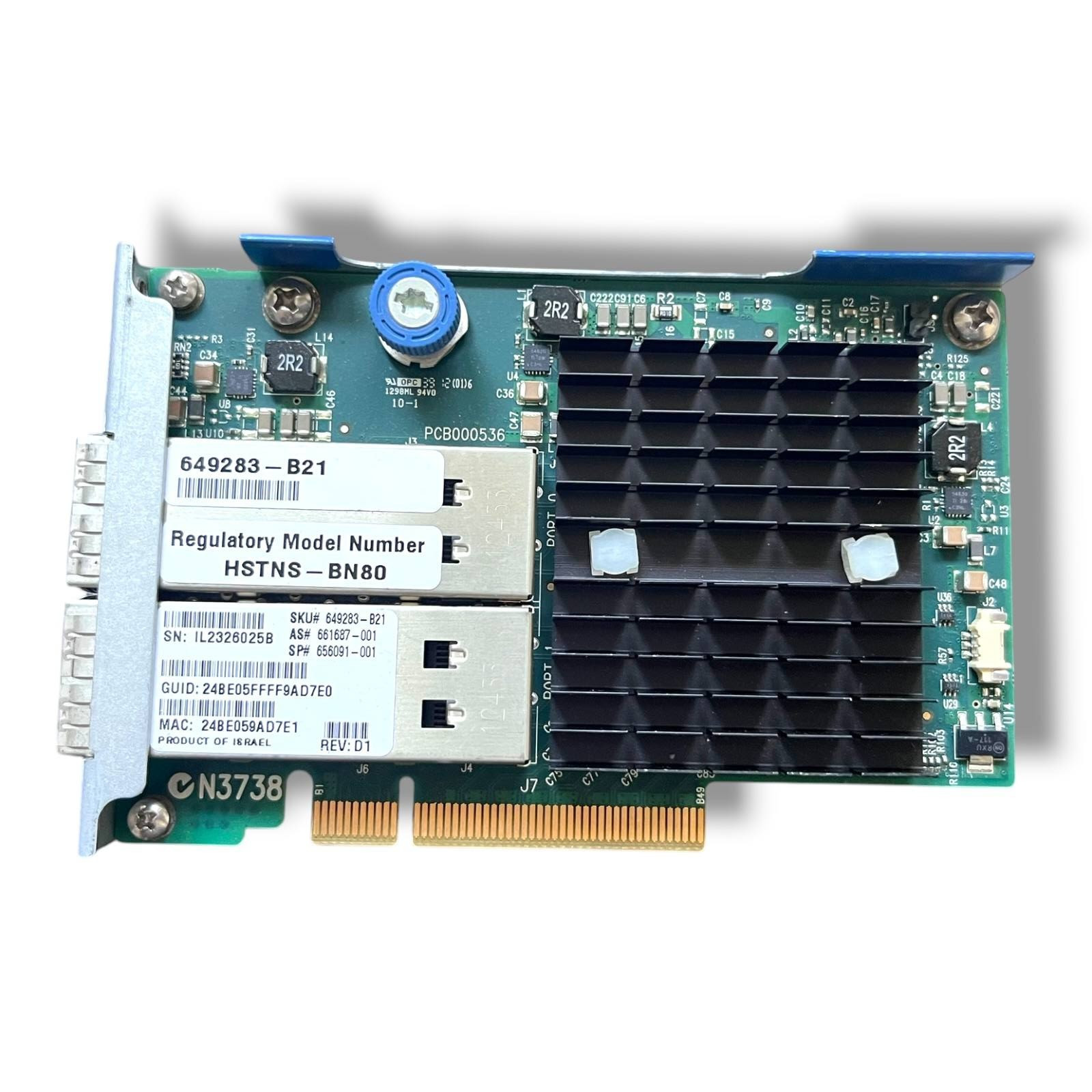 HP 544FLR-QSFP InfiniBand QDR 10Gb 40Gb 2-Port Adapter 649283-B21 661687-001 SP#
