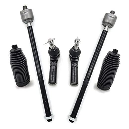 6Pcs Front Inner Outer Tie Rod Ends Boot Kit EV800963 ES800986