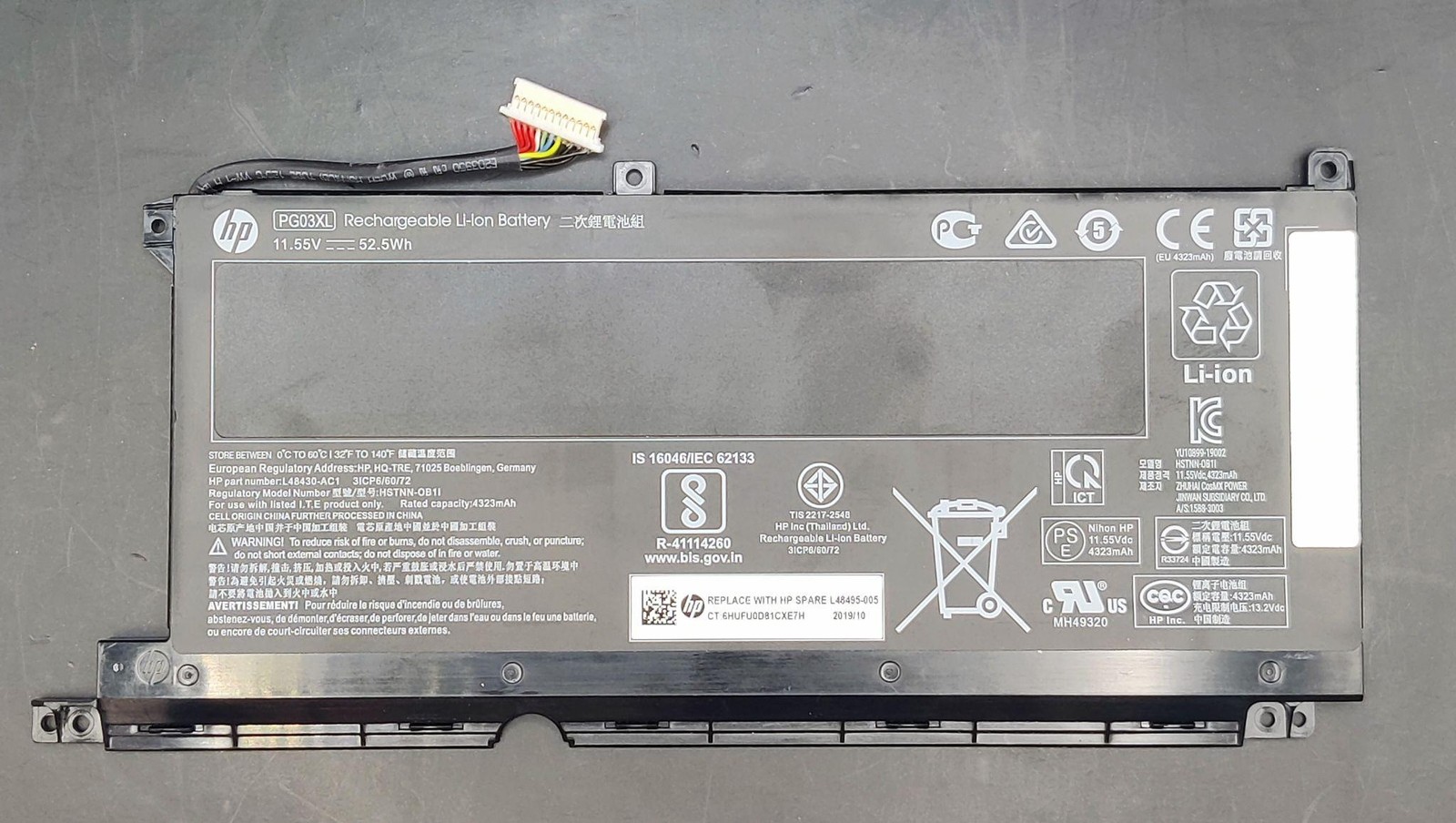 Genuine L48495-005 Battery for HP Pavilion Gaming PG03XL L48430-AC1 HSTNN-OB1I