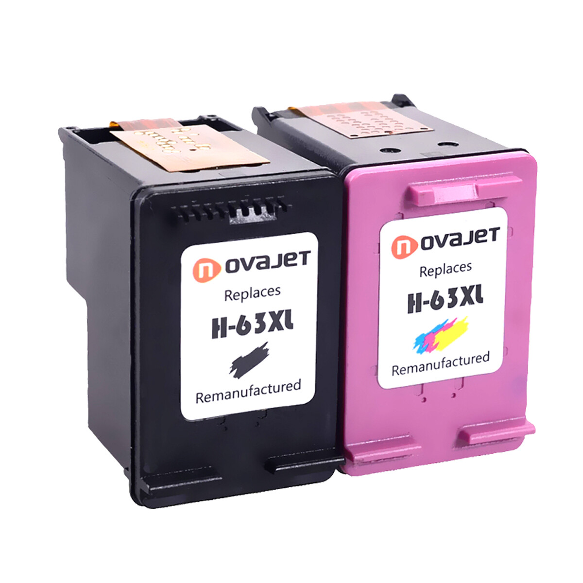 2PK 63XL Black Color Ink Cartirdge for HP ENVY 4511 4512 4522 4527 .