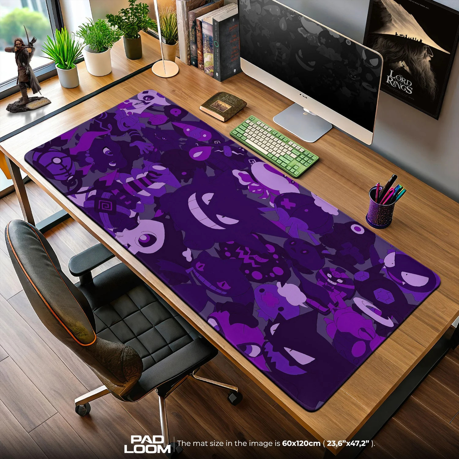 Pokémon Ghost-Type Mouse Pad, Gengar & Haunted Team Desk Mat Accessories