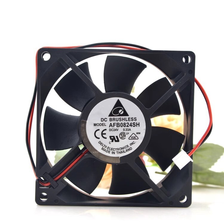 Delta AFB0824SH 8025 DC24V 0.33A 8CM 2-Pin Cooling Fan