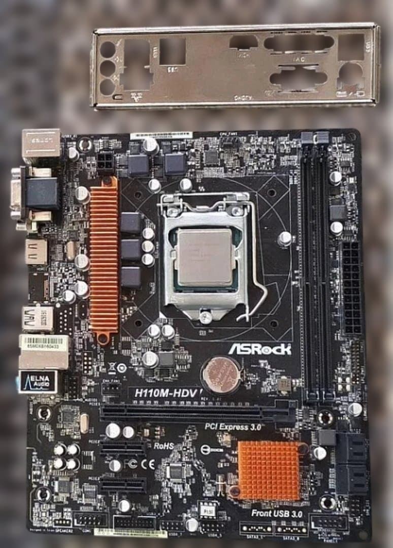 ASRock H110M-HDV Motherboard with Intel Pentium G4400 LGA1151