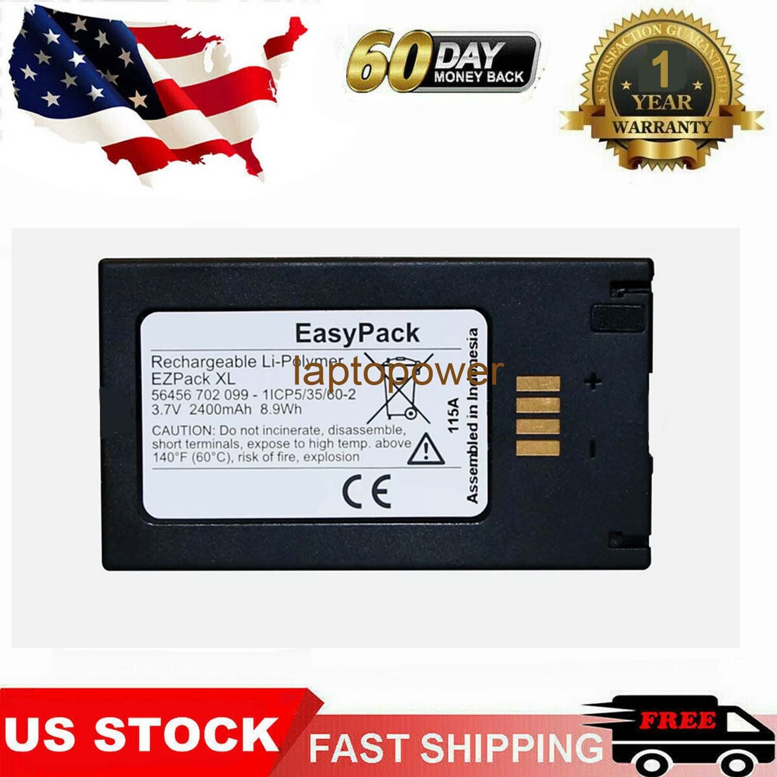 EZPack XL 56456 702 099 Battery for VARTA EasyPack 2000 2400mAh/8.9Wh 3.7V USA