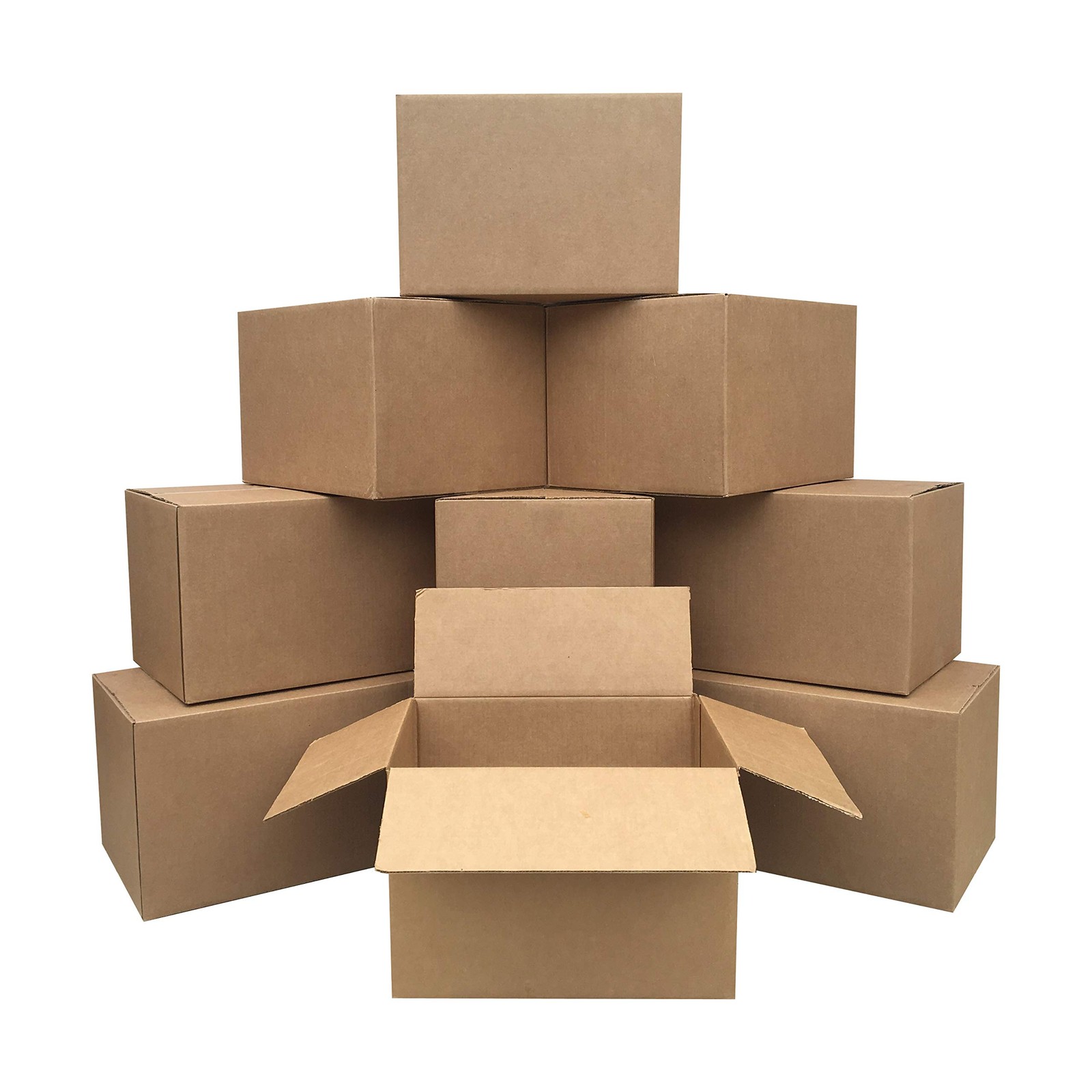 Cardboard Moving Boxes 18 x 14 12 Brown 10 Pack Packing Shipping Medium Size