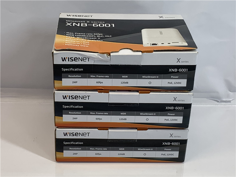Lot of 3 Hanwha Wisenet XNB-6001 Network Camera New In Box