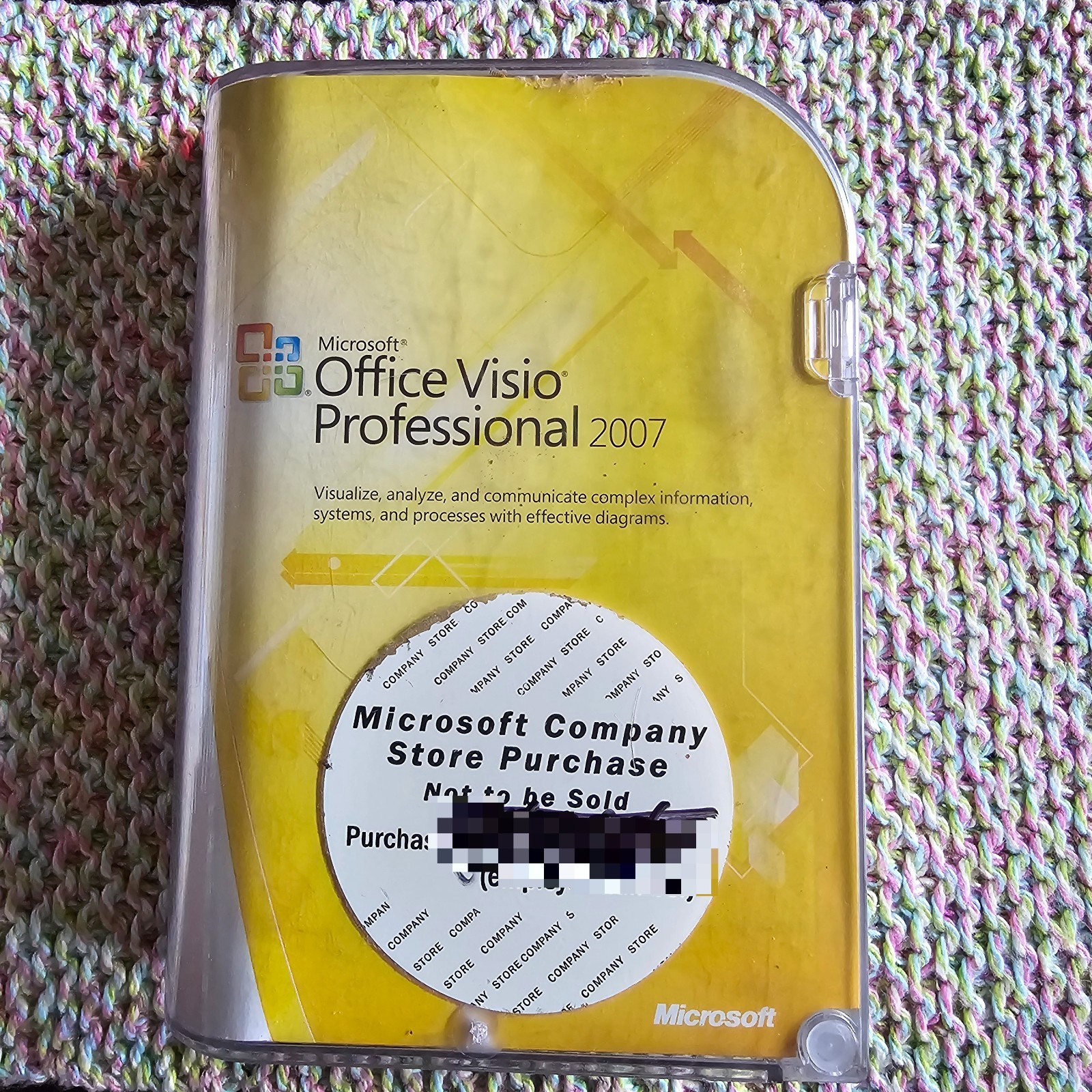 Official Microsoft Office Visio Professional 2007 in Case w/ Product Key