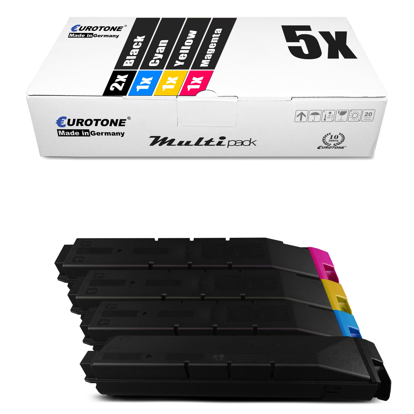 5x Eurotone Eco Toner replaces Kyocera TK-8505C TK-8505K TK-8505M TK-8505Y