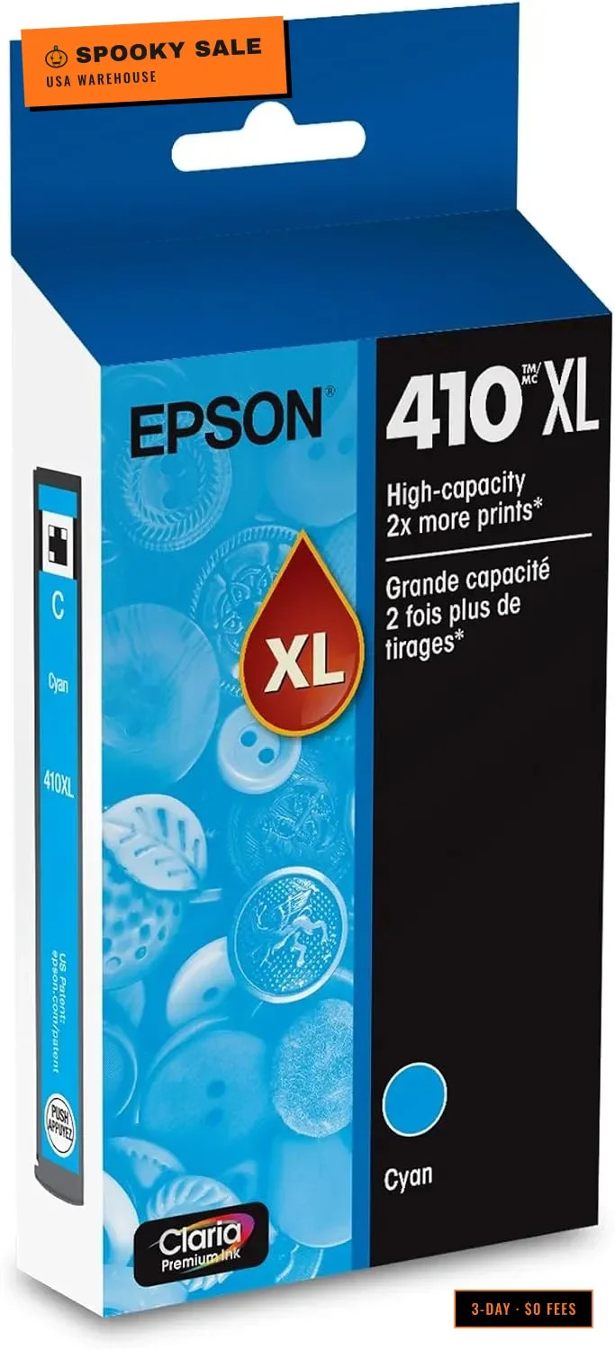 410 Claria Premium Ink High Capacity Cyan Cartridge (T410XL220-S) Works with Exp