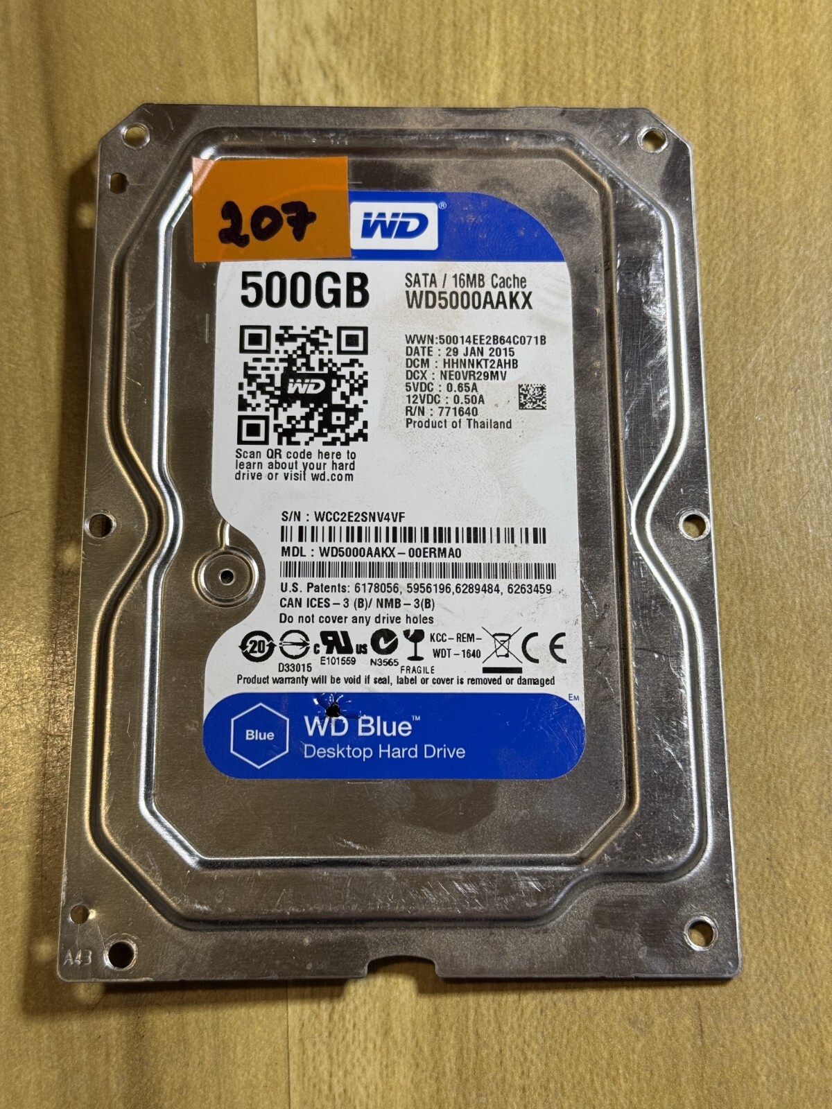 WESTERN DIGITAL WD5000AAKX-00ERMA0 PCB ONLY