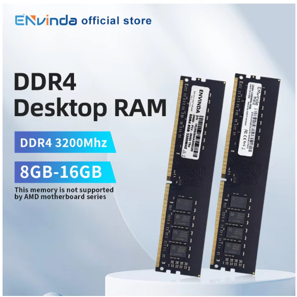 ENVINDA DDR4 PC RAM Memoria 8GB 16GB 3200MHz DIMM Desktop Computer Memory Rams