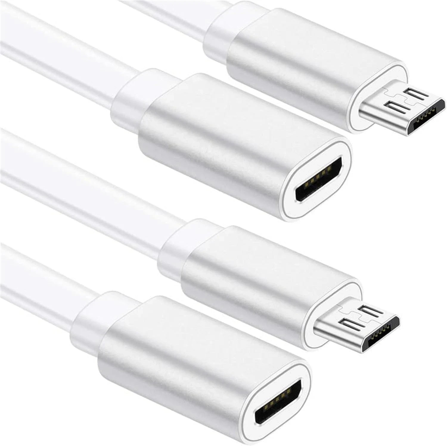 Sumind 2 Pack 20FT Total Micro USB Extension Cables, Male to Female Extender Cor