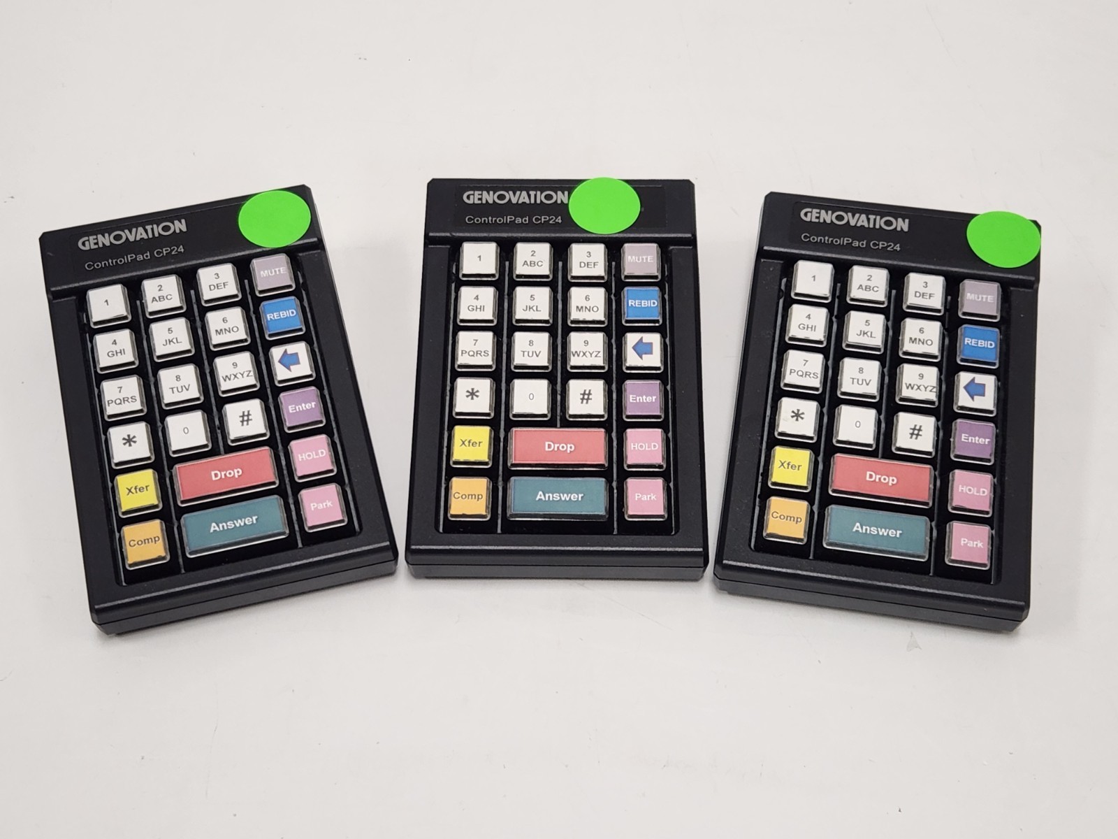 Lot of 3 Genovation Controlpad Wired Keypad Black (CP24-USBHID)