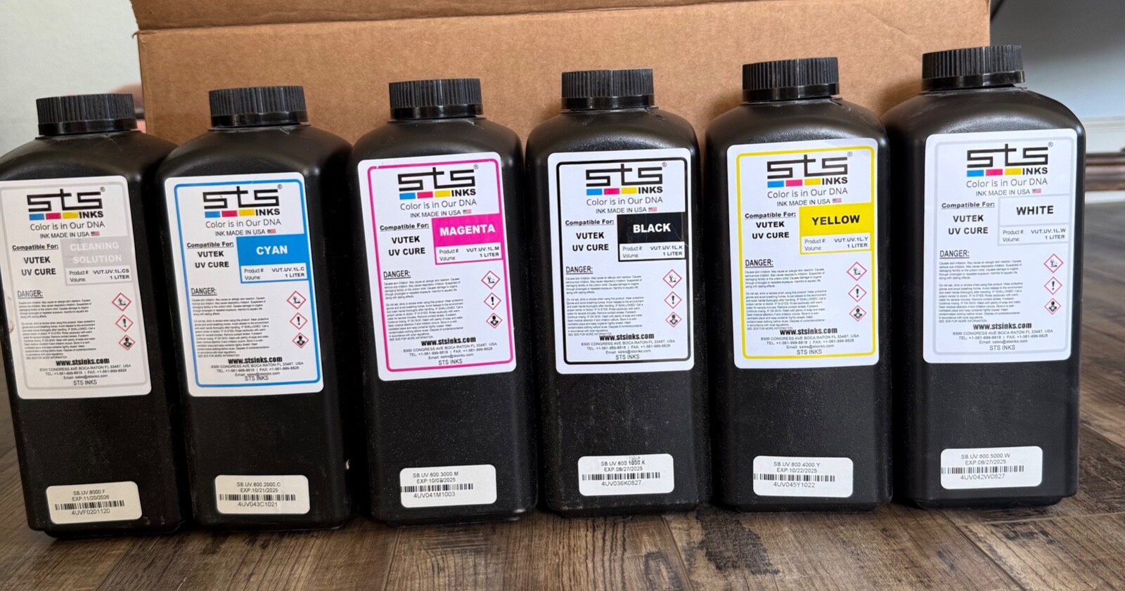 STS Vutek UV Replacement ink sealed NEW purchased in US from STS in Florida