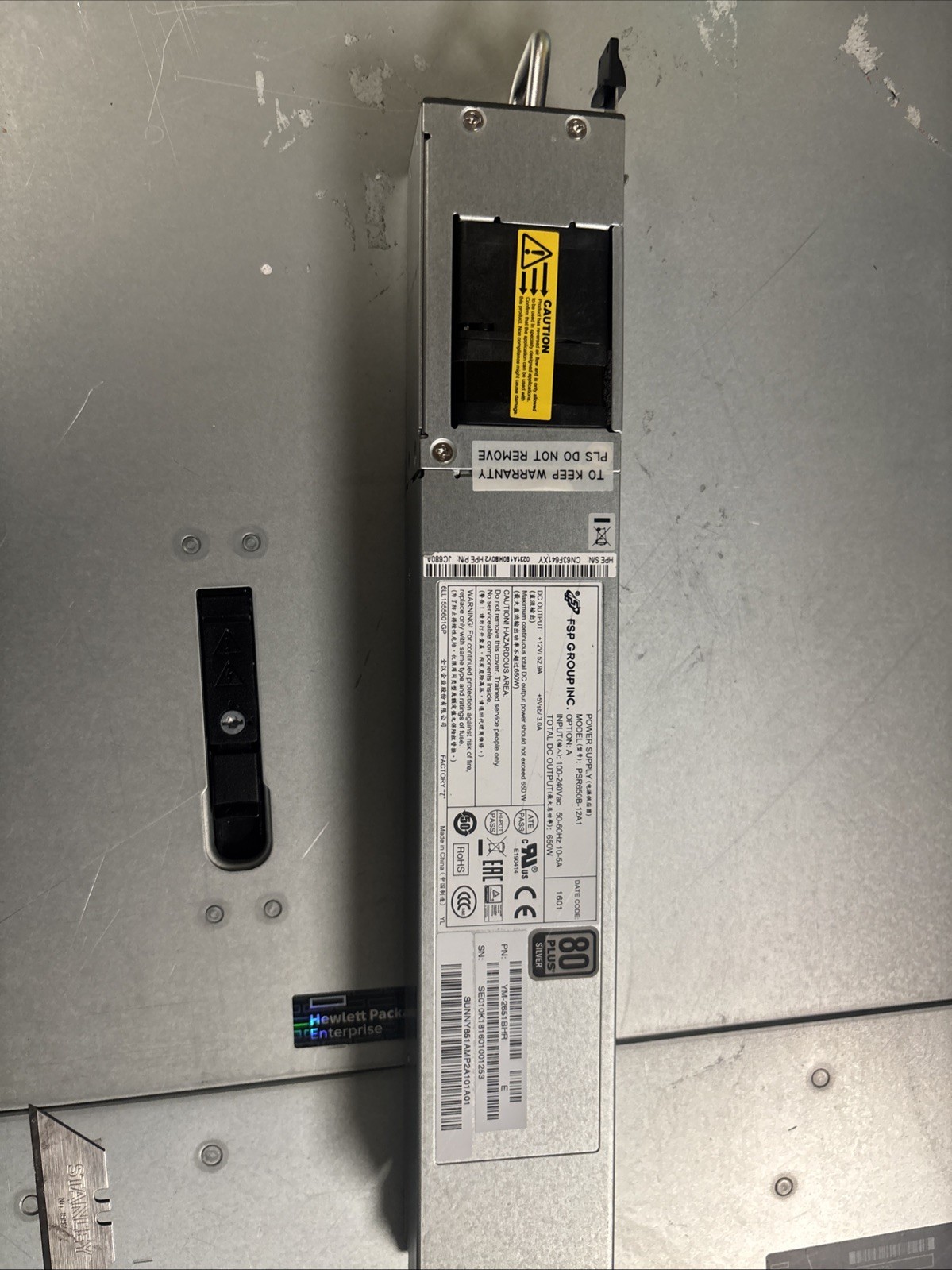 JC680A JC680-61001 YM-2651B HP PROCURVE A58X0AF 650W AC POWER SUPPLY