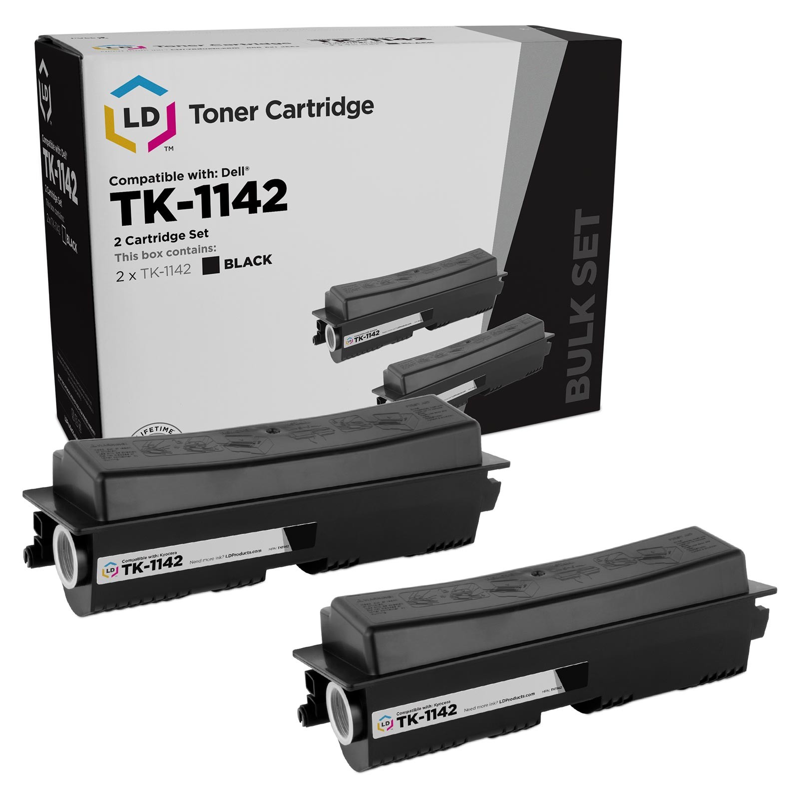 LD Comp Kyocera-Mita TK-1142 2pk Black FS-1035 FS-1135 M2035dn Printers