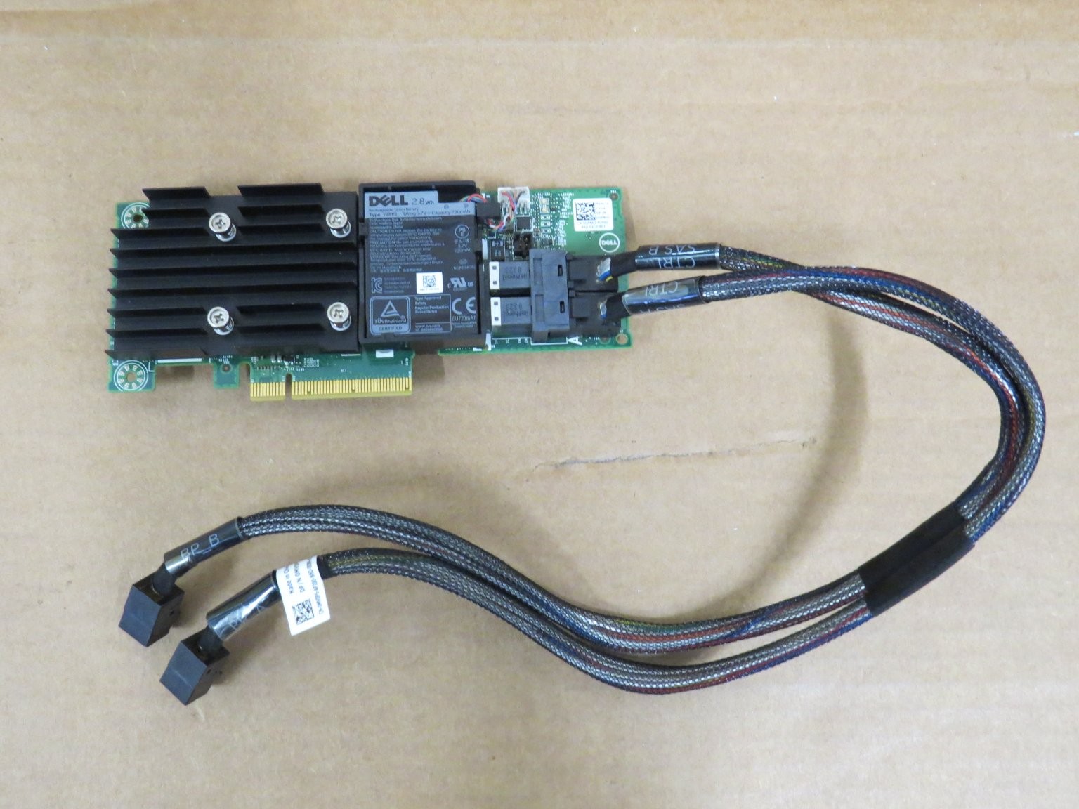 Dell 0DPNHJ PERC H750 RAID Controller Module SAS Cables Y2RV2 Battery 2.8Wh