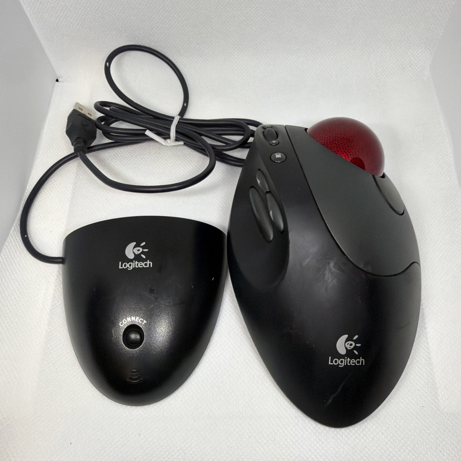 Logitech TrackMan Cordless Trackball Mouse T-RB22 w/ Receiver - Fully Tested