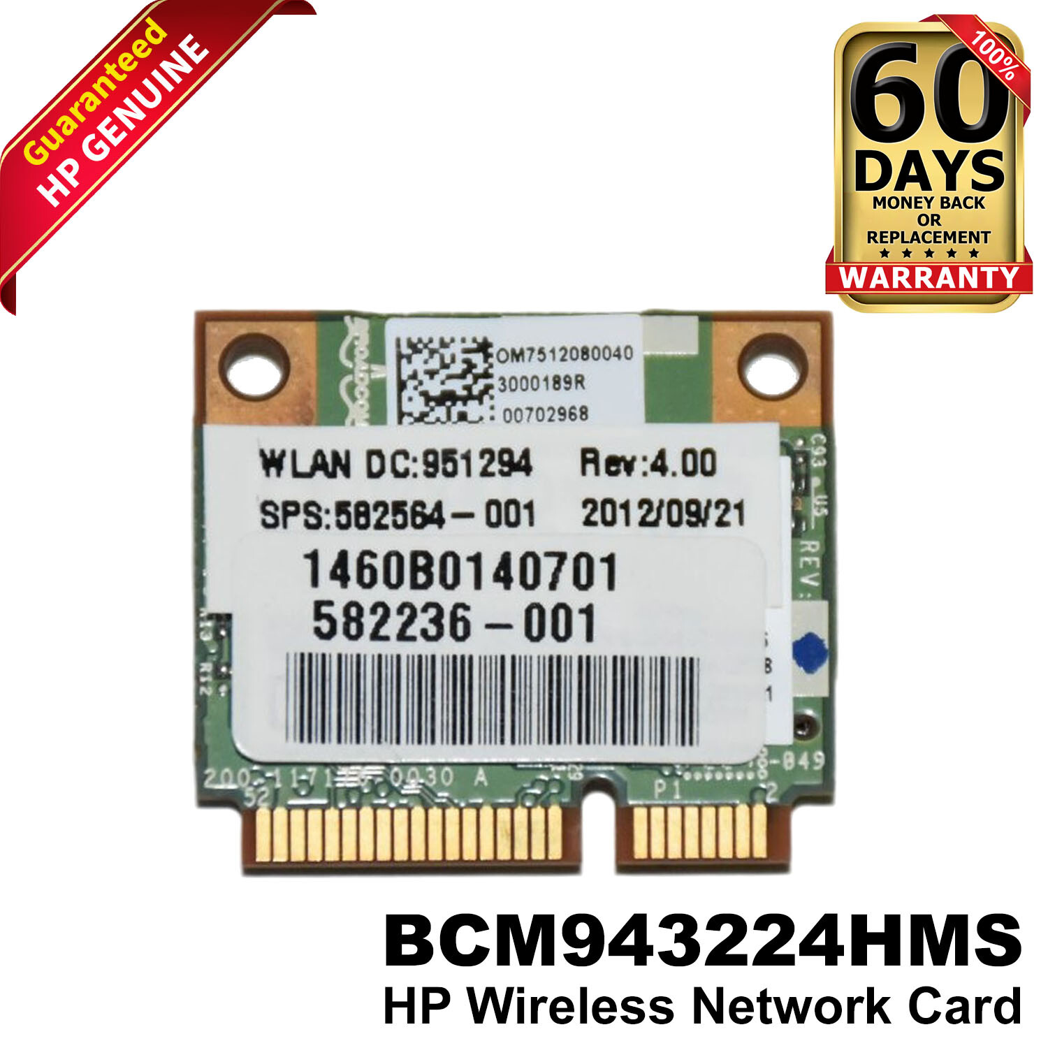 Lot x 3 New HP ProBook 6450B BCM943224HMS Wi-Fi Wireless Network Card 300Mbps
