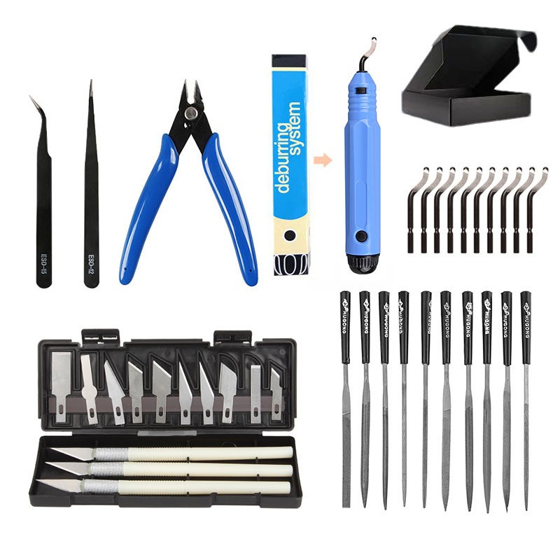 1set Model Deburring & Trimming Tool Set, 3D Printer Accessories Tool Kit