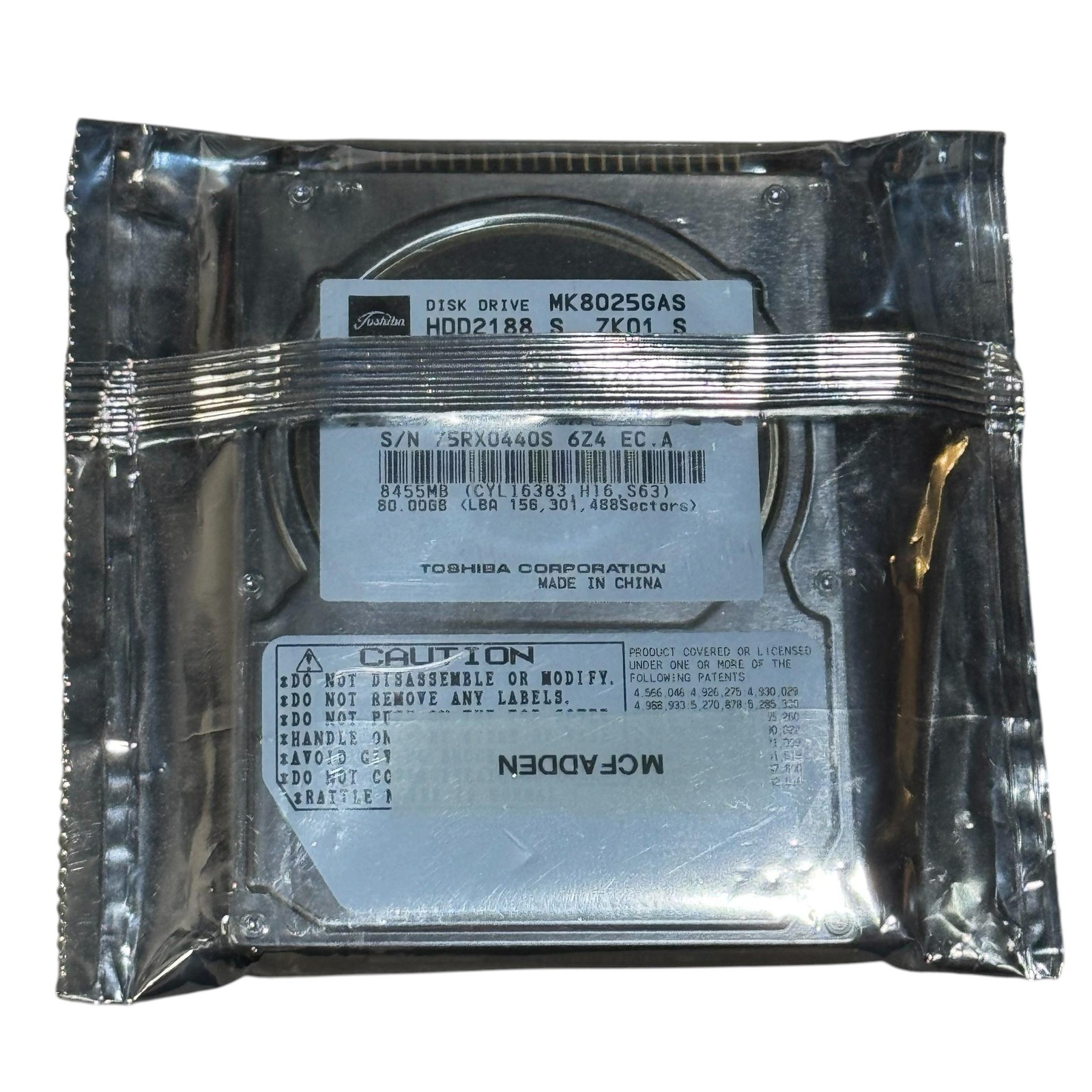 Toshiba MK8025GAS 80GB 2.5" PATA IDE Laptop Hard Disk Drive HDD2188 Untested