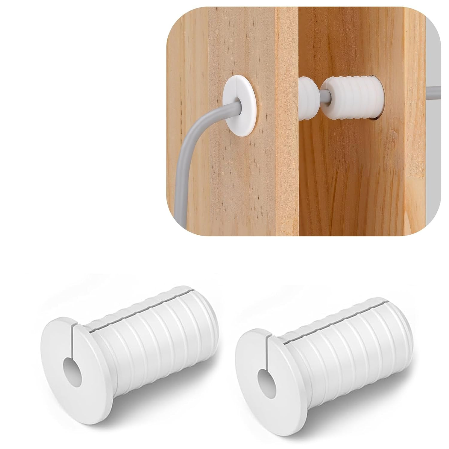 3/4 Inch Starlink Wall Grommet 2 Pack, Cable Grommets for Cable Protection
