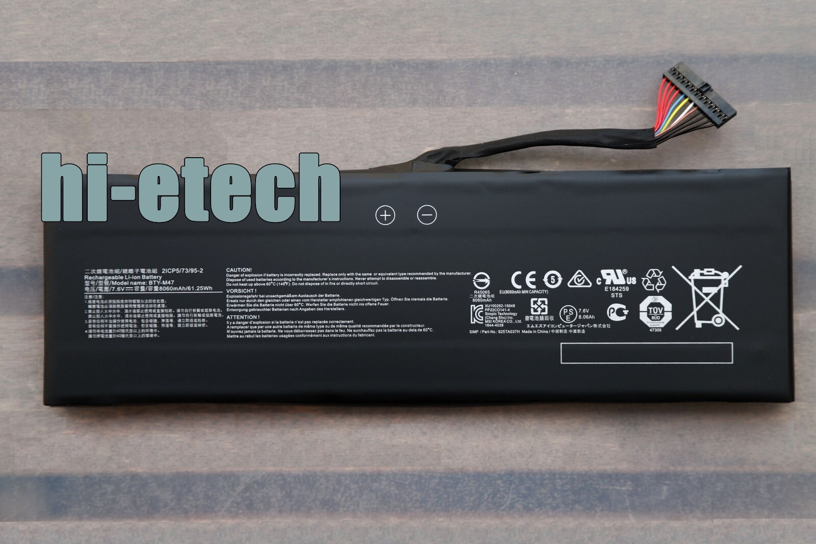 New Genuine BTY-M47 OEM Battery for Msi GS40 6QD 6QE GS43 GS43VR 7RE 6RE MS-14A1