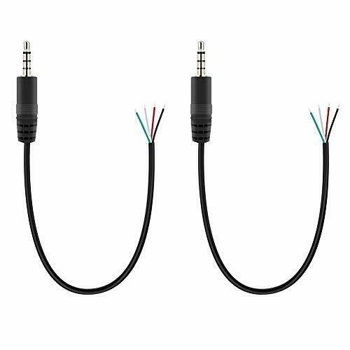 10 Pack-3.5mm Male Plug to Bare Wire Open End TRS 3 Pole Stereo 1/8" 3.5mm Jack