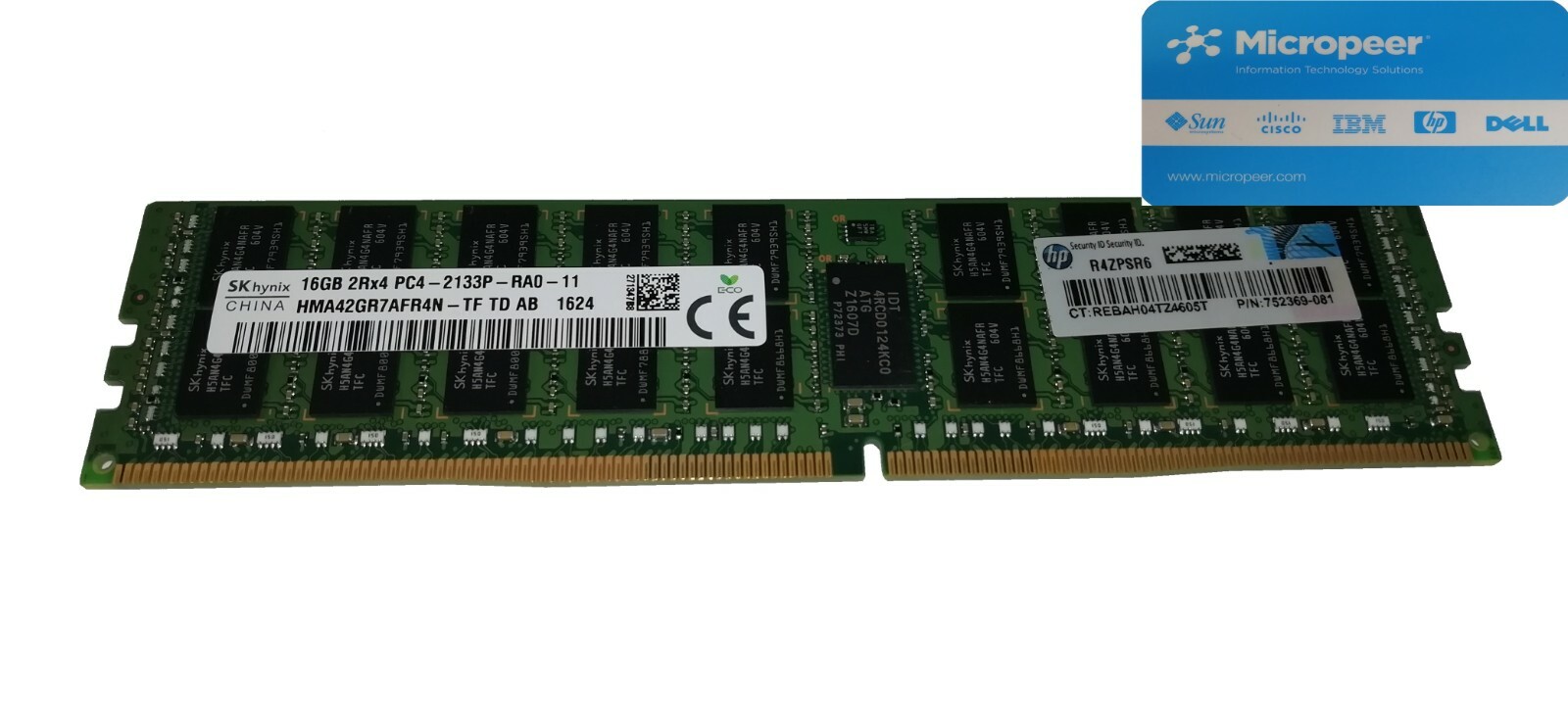 HP Original 16GB 2Rx4 PC4-2133P DDR4 DIMM 752369-081 | Server Memory