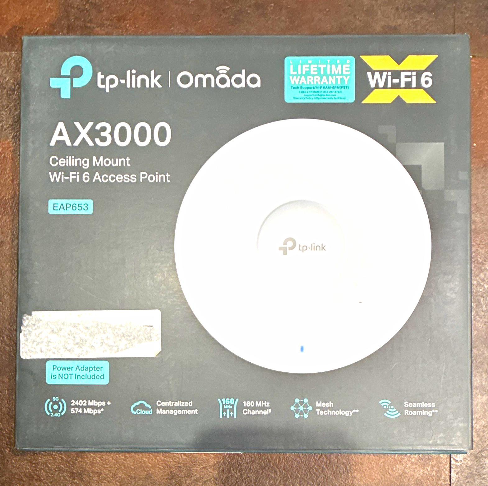 TP-Link Omada EAP653 AX3000 Wi‑Fi 6 Ceiling Mount AP Mesh Roaming MU‑MIMO