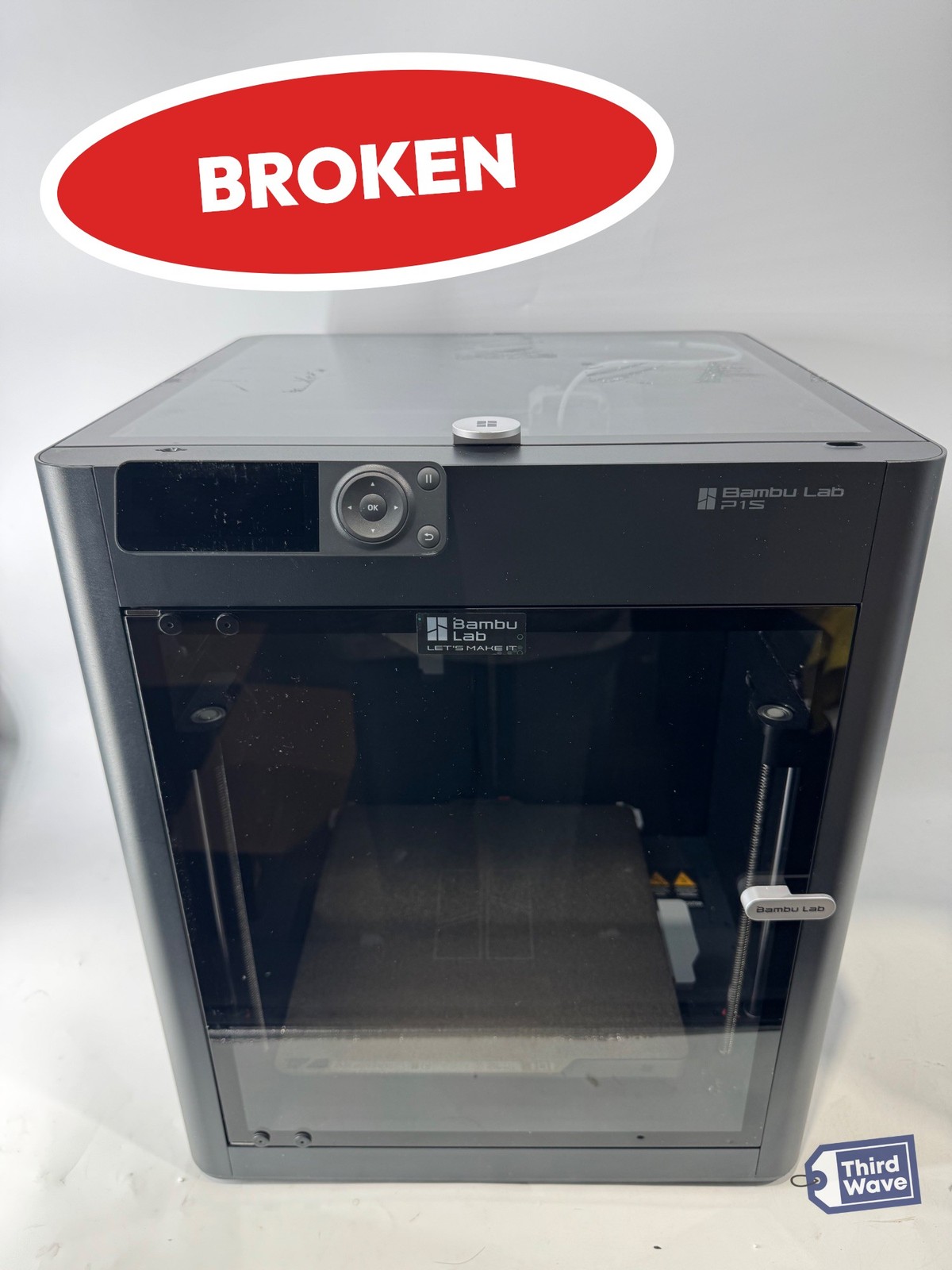 (BROKEN) Bambu Lab P1S Combo 3D Printer AMS Multi-Color High Speed Black