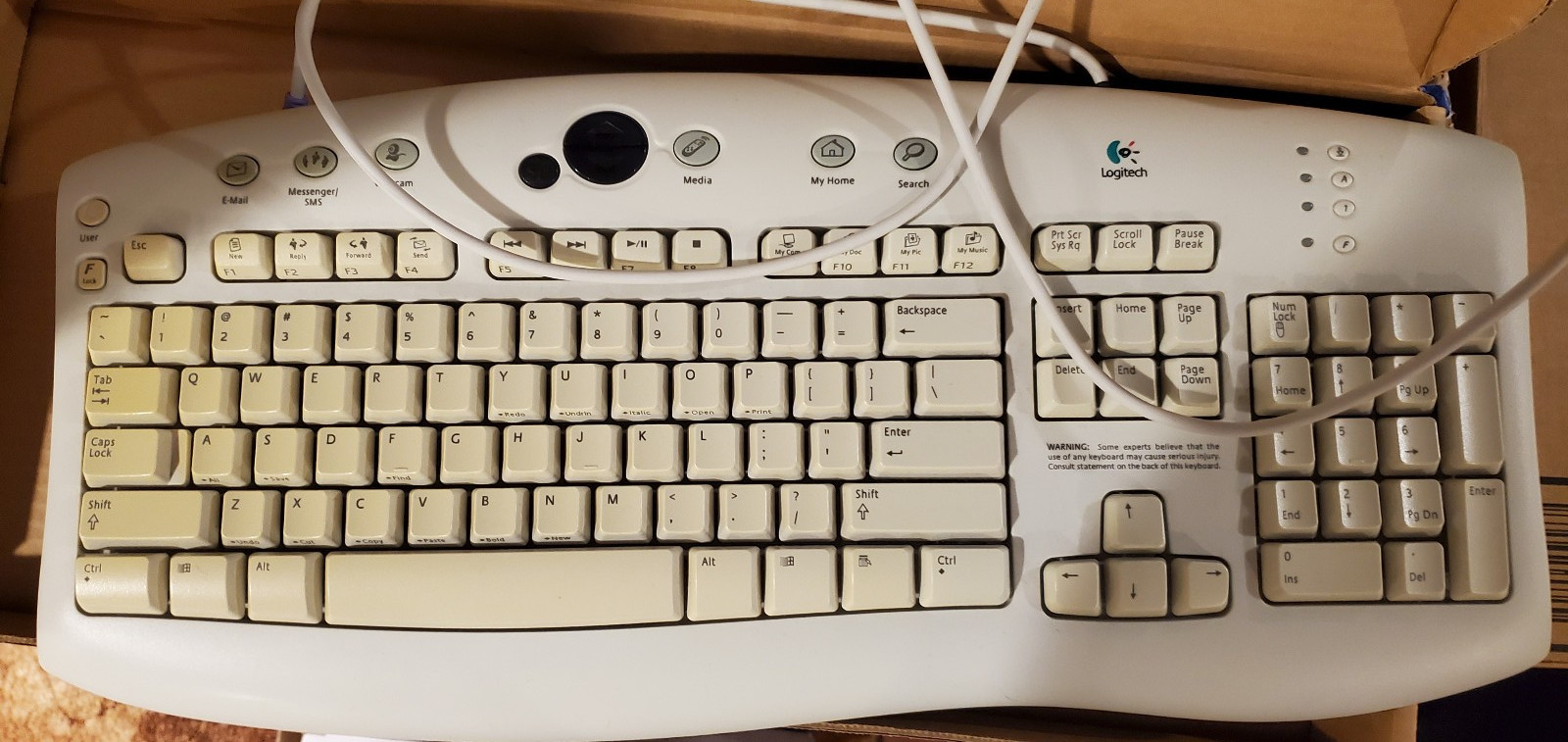 Vintage Logitech Access Keyboard PS/2 Wired