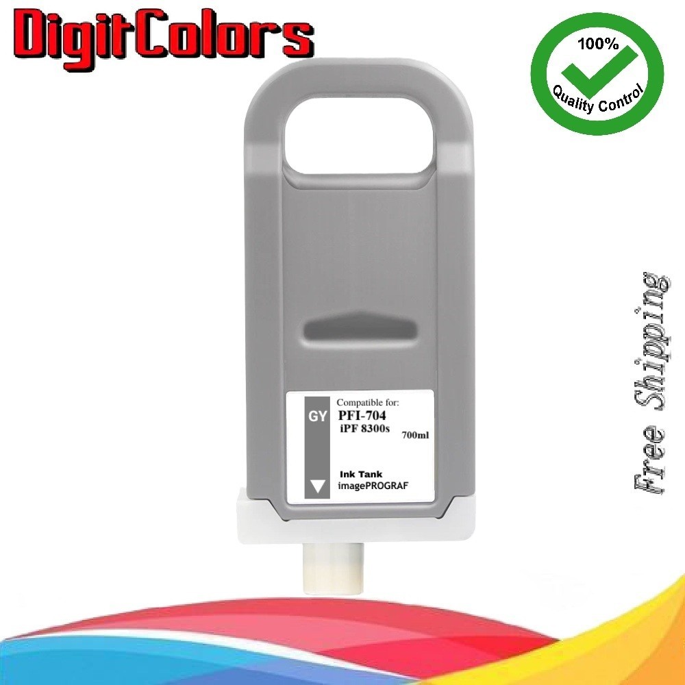 PFI-704 Gray Ink Cartridge for Canon IPF 8300s 8300 PFI704GY