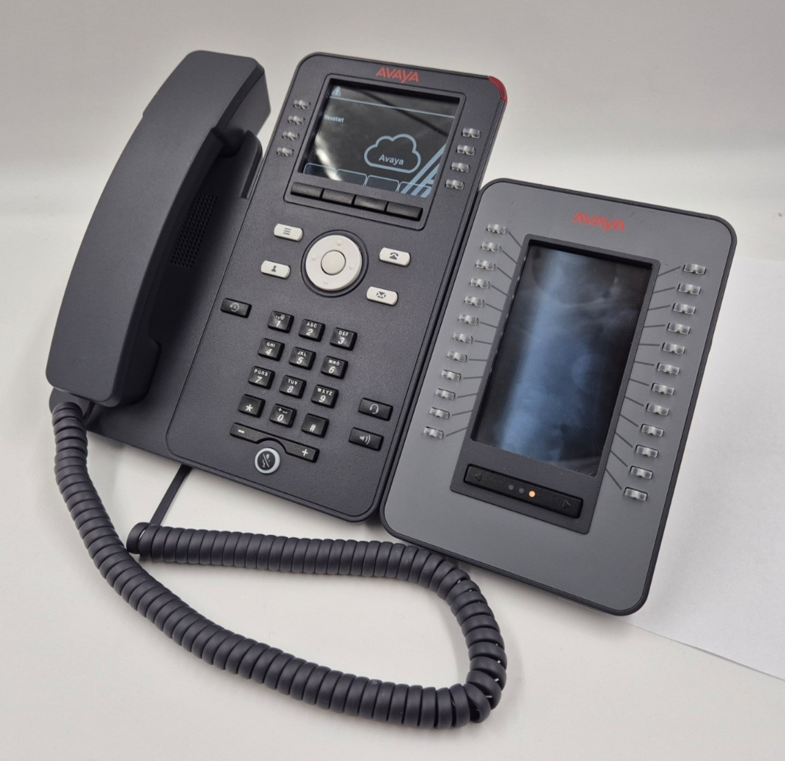 Avaya J169 IP Phone VoIP Business Phone incl Avaya JEM24 Button Module Extensionu