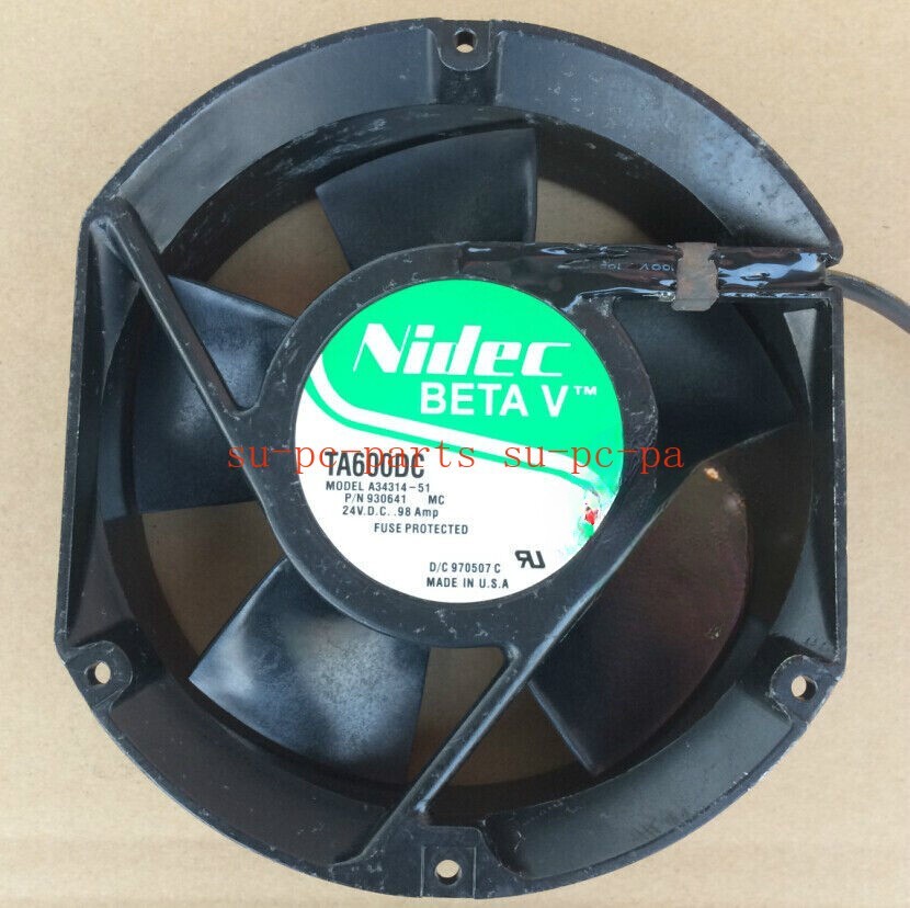 For 1pcs NIDEC TA600DC Cooling Fan A34314-51 24V 0.98A 3pin