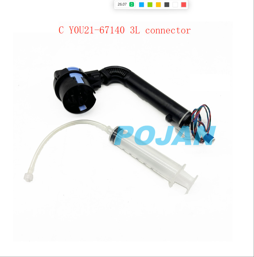 3 liter INK color connector For HP Latex 800 800W Y0U21-67147 Y0U21-67146 67154