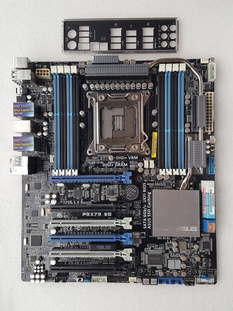 ASUS P9X79 WS Motherboard LGA2011 Chipset Intel X79 DDR3 With I/O baffle