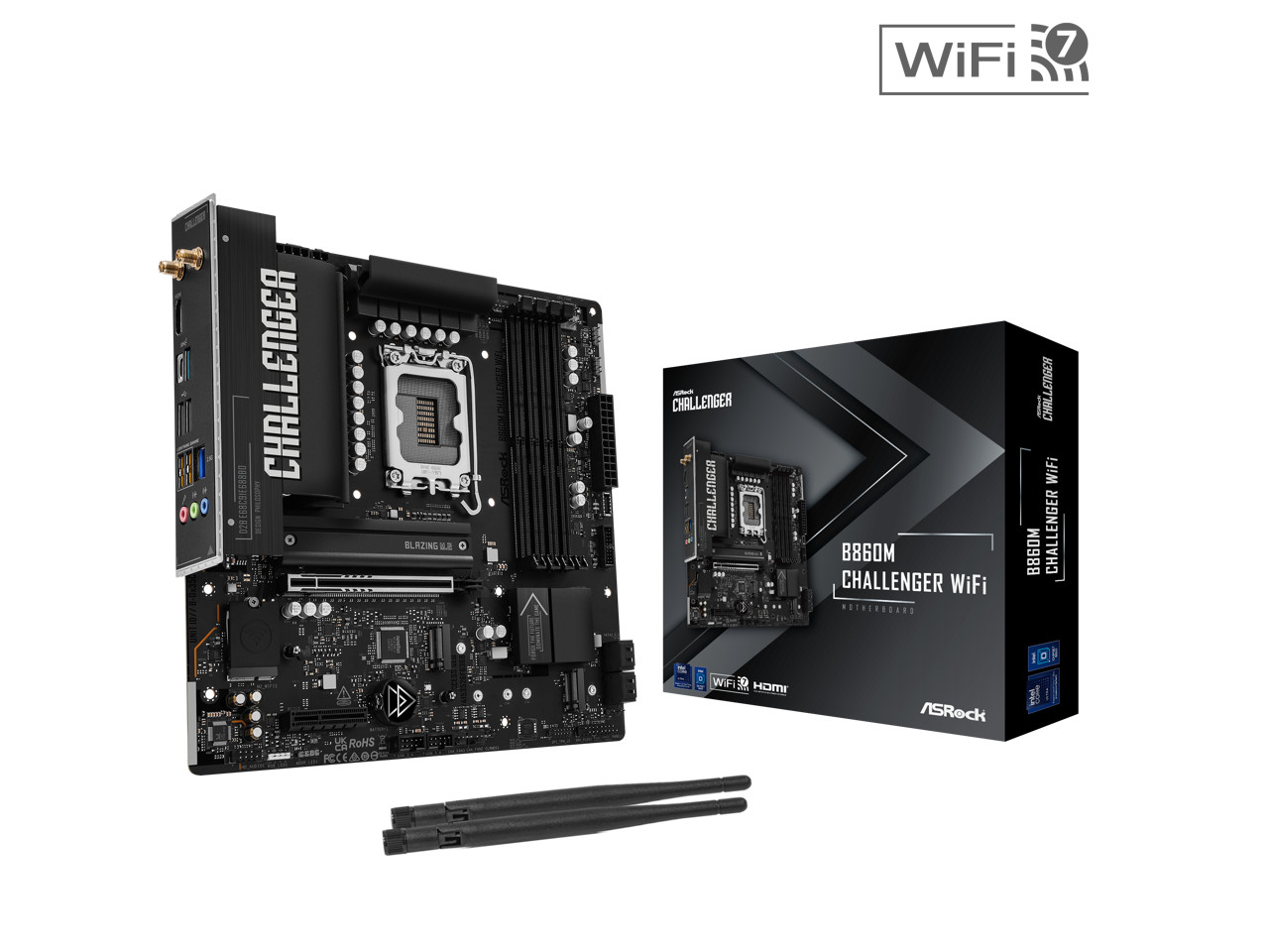 ASRock MB B860M Challenger WiFi LGA 1851 Intel B860 SATA 6Gb/s DDR5 Micro ATX