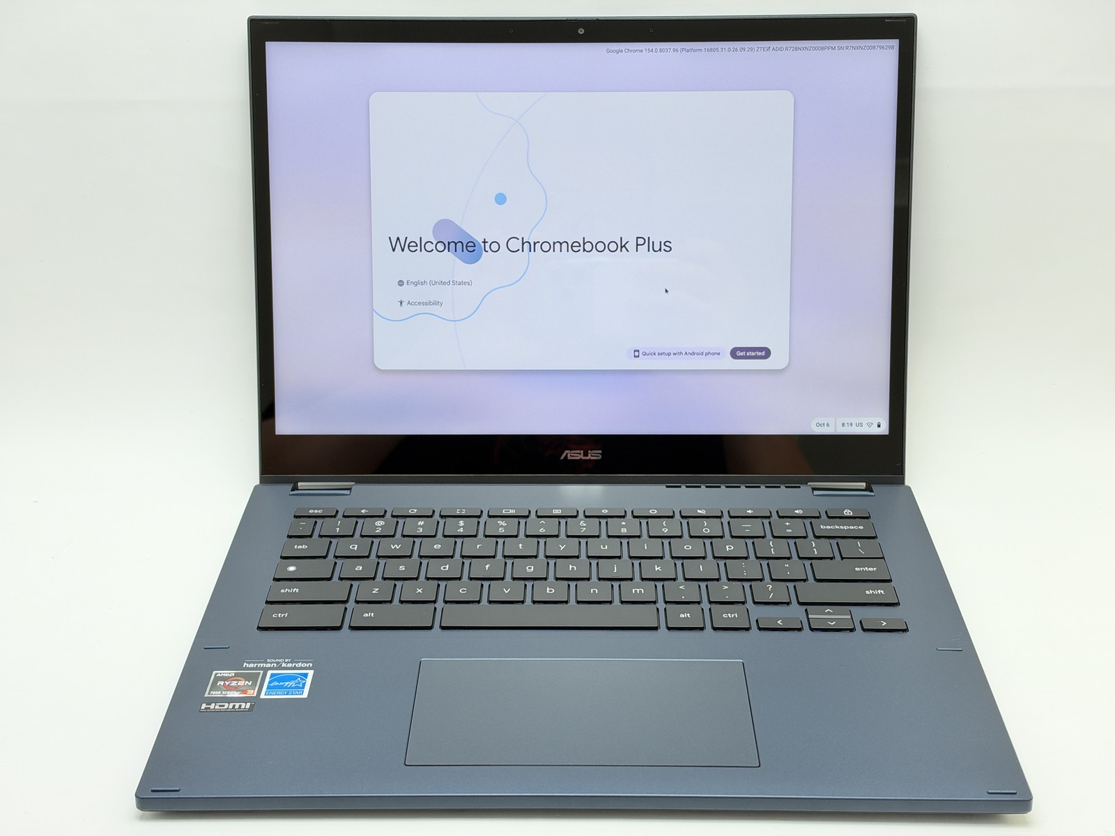 ASUS Chromebook Plus CM3401 2-in-1 14" Laptop Ryzen 3 7320C 8GB 256GB Touch