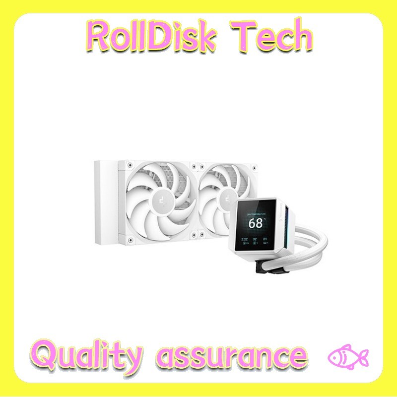 New DeepCool MYSTIQUE 240 White 5th Gen Liquid Cooler with 2.8” LCD Screen