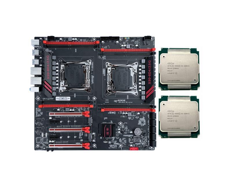 X99-8D4/2.5G dual CPU Motherboard Intel Xeon E5-2696v3 36c/72t 2.3GHz M.2 EATX