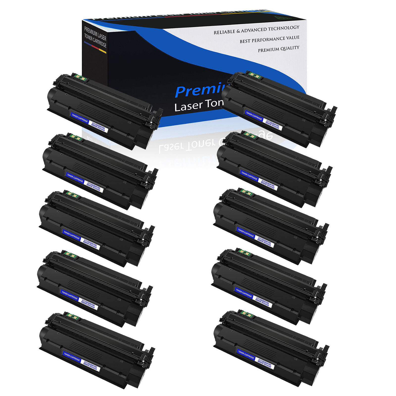 10x High Yield Q2613X 13X Black Toner Cartridge for HP 1300 1300n 1300XI Printer
