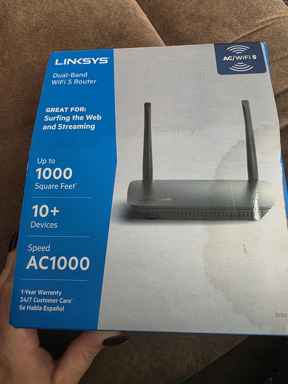 Linksys AC1000 Dual Band WiFi 5 Router Black